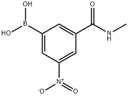 3-(甲基氨甲酰基)-5-硝基苯基硼酸,871332-77-3,结构式
