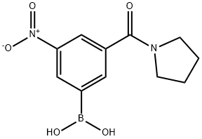3-NITRO-5-(PYRROLIDIN-1-YLCARBONYL)BENZENEBORONIC ACID|3-硝基-5-(吡咯啉-1-羰基)苯基硼酸