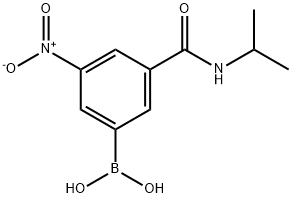 3-(N-异丙基甲酰氨)-5-硝基苯基硼酸 结构式