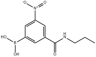 3-(N-丙基甲酰氨)-5-硝基苯基硼酸 结构式