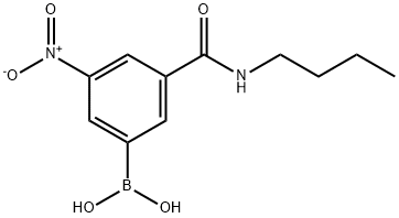 3-(N-丁基甲酰氨)-5-硝基苯基硼酸,871332-89-7,结构式