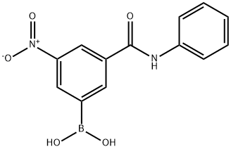3-(PHENYLAMINOCARBONYL)-5-NITROPHENYLBORONIC ACID 化学構造式