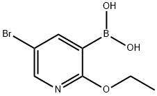 5-溴-2-乙氧基砒啶-3-硼酸,871332-98-8,结构式