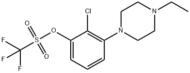 Methanesulfonic acid, 1,1,1-trifluoro-, 2-chloro-3-(4-ethyl-1-piperazinyl)phenyl ester 结构式