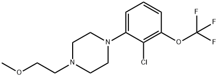 Piperazine, 1-[2-chloro-3-(trifluoromethoxy)phenyl]-4-(2-methoxyethyl)- 化学構造式