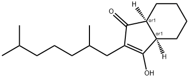 CIS-2-(2,6-DIMETHYLHEPTYL)-3-HYDROXY-3A,4,5,6,7,7A-HEXAHYDROINDEN-1-ONE 化学構造式