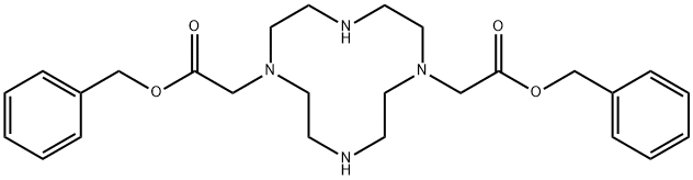 1,4,7,10-Tetraazacyclododecane-1,7-diacetic acid, bis(phenylMethyl) ester,871544-37-5,结构式