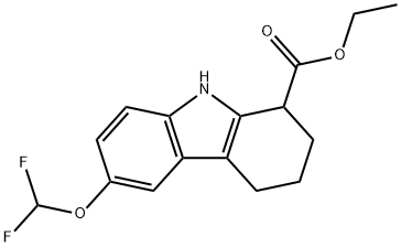 ETHYL 6-(DIFLUOROMETHOXY)-2,3,4,9-TETRAHYDRO-1H-CARBAZOLE-1-CARBOXYLATE,871586-76-4,结构式