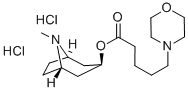 4-Morpholinepentanoic acid, 8-methyl-8-azabicyclo(3.2.1)oct-3-yl ester , dihydrochloride, exo- 结构式