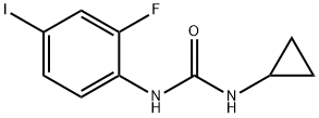 1-cyclopropyl-3-(2-fluoro-4-iodophenyl)urea Struktur