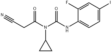 2-cyano-N-cyclopropyl-N-(2-fluoro-4-iodophenylcarbaMoyl)acetaMide Structure