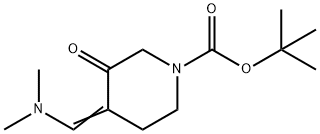 1-BOC-4-[(ジメチルアミノ)メチレン]-3-オキソピペリジン 化学構造式