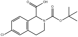 2-BOC-6-CHLORO-3,4-DIHYDRO-1H-ISOQUINOLINE-1-CARBOXYLIC ACID Structure