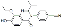 Benzonitrile,  4-[8-ethoxy-7-hydroxy-2-(1-methylethyl)-4-oxo-3(4H)-quinazolinyl]-,871814-30-1,结构式