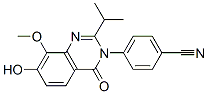 Benzonitrile,  4-[7-hydroxy-8-methoxy-2-(1-methylethyl)-4-oxo-3(4H)-quinazolinyl]- 结构式