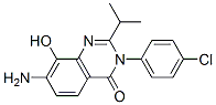 4(3H)-Quinazolinone,  7-amino-3-(4-chlorophenyl)-8-hydroxy-2-(1-methylethyl)- 结构式