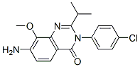 4(3H)-Quinazolinone,  7-amino-3-(4-chlorophenyl)-8-methoxy-2-(1-methylethyl)-,871814-54-9,结构式