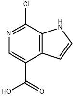 7-氯-1H-吡咯并[2,3-C]吡啶-4-羧酸 结构式