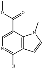 4-氯-1-甲基-1H-吡咯并[3,2-C]吡啶-7-羧酸甲酯 结构式