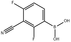 2.4-二氟-3-氰基苯硼酸 结构式