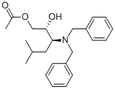 ACETIC ACID (2R,3S)-3-DIBENZYLAMINO-2-HYDROXY-5-METHYLHEXYL ESTER 结构式