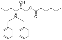 HEXANOIC ACID (2R,3S)-3-DIBENZYLAMINO-2-HYDROXY-5-METHYLHEXYL ESTER 结构式