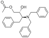 ACETIC ACID (2R,3S)-3-DIBENZYLAMINO-2-HYDROXY-4-PHENYLBUTYL ESTER Struktur