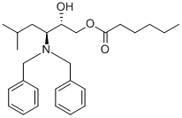 HEXANOIC ACID (2S,3S)-3-DIBENZYLAMINO-2-HYDROXY-5-METHYLHEXYL ESTER 结构式