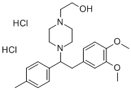 1-Piperazineethanol, 4-(2-(3,4-dimethoxyphenyl)-1-(4-methylphenyl)ethy l)-, dihydrochloride Struktur