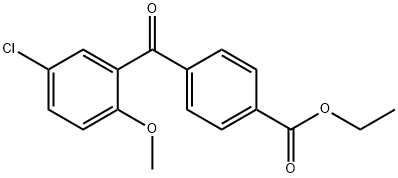 4-(5-CHLORO-2-METHOXYBENZOYL)BENZOIC ACID ETHYL ESTER 化学構造式