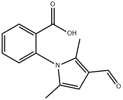 2-(3-甲烷酰-2,5-二甲基-吡咯-1-基)苯甲酸 结构式