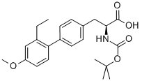 L-2-(BOC-AMINO)-3-(4'-METHOXY-2'-ETHYLBIPHENYL-4-YL)PROPANOIC ACID 化学構造式