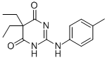 5,5-Diethyl-2-((4-methylphenyl)amino)-4,6(1H,5H)-pyrimidinedione,87215-97-2,结构式