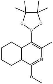 1-Methoxy-3-Methyl-4-(4,4,5,5-tetraMethyl-1,3,2-dioxaborolan-2-yl)-5,6,7,8-tetrahydroisoquinoline 化学構造式