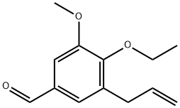 3-アリル-4-エトキシ-5-メトキシベンズアルデヒド 化学構造式