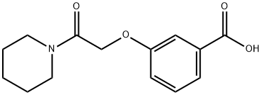 3-[2-oxo-2-(piperidin-1-yl)ethoxy]benzoic acid Struktur