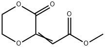 Acetic  acid,  (3-oxo-1,4-dioxan-2-ylidene)-,  methyl  ester  (9CI) Struktur