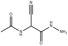 Glycine,  N-acetyl-2-cyano-,  hydrazide Structure