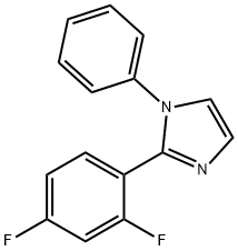 2-(2,4-DIFLUOROPHENYL)-1-PHENYL-1H-IMIDAZOLE Struktur