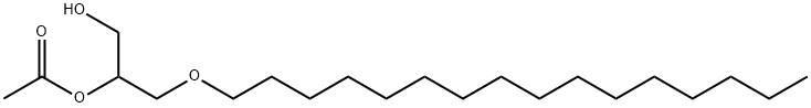 1-O-HEXADECYL-2-ACETYL-RAC-GLYCEROL 化学構造式