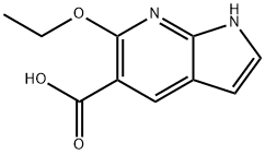 1H-Pyrrolo[2,3-b]pyridine-5-carboxylic acid, 6-ethoxy- Struktur