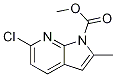1H-Pyrrolo[2,3-b]pyridine-1-carboxylic acid, 6-chloro-2-Methyl-, Methyl ester Structure