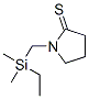 2-Pyrrolidinethione,  1-[(ethyldimethylsilyl)methyl]- 结构式