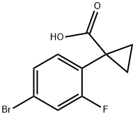 1-(4-溴-2-氟苯基)环丙甲酸, 872422-15-6, 结构式