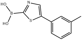 (5-苯基噻唑-2-基)硼酸 结构式