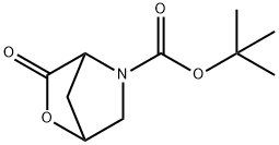 tert-butyl 3-oxo-2-oxa-5-azabicyclo[2.2.1]heptane-5-carboxylate Struktur