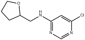 6-Chloro-N-(tetrahydro-2-furanylmethyl)-4-pyrimidinamine 化学構造式