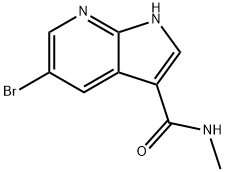 5-溴-N-甲基 -1H-吡咯并[2,3-B]吡啶-3-甲酰胺,872620-93-4,结构式