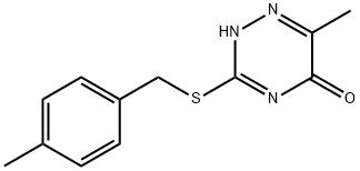 6-Methyl-3-[(4-methylbenzyl)thio]-1,2,4-triazin-5(2H)-one Structure