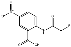 2-fluoroactylamino-5-nitrobenzoicacid,87266-10-2,结构式